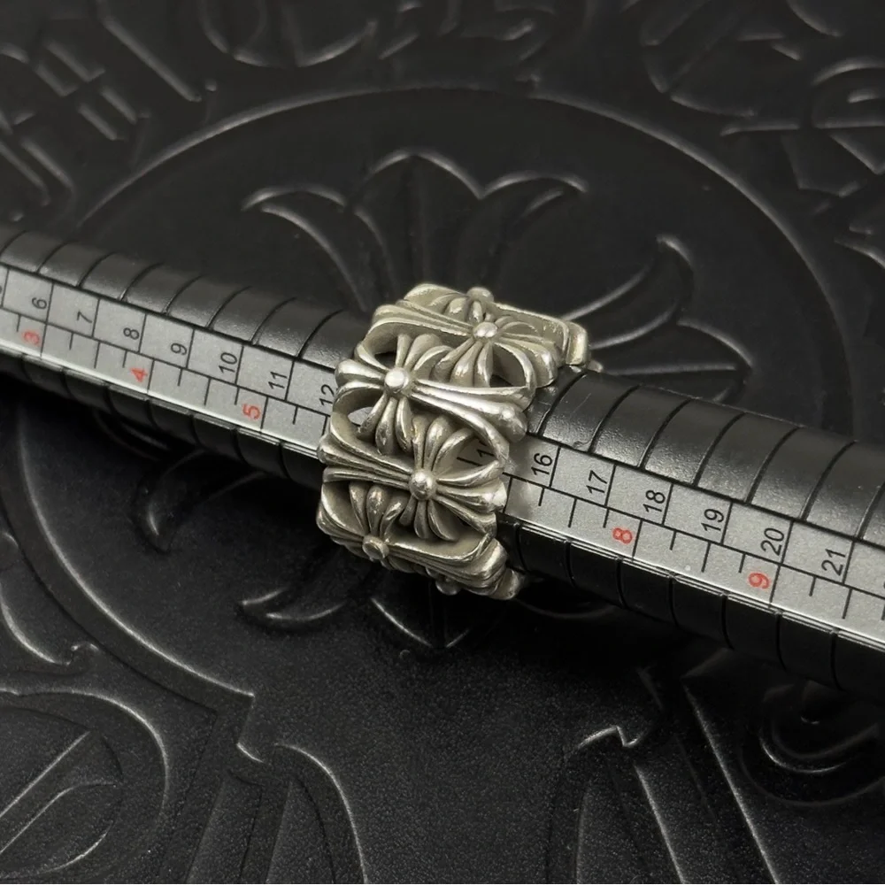 Chrome Hearts 925 Silver Cemetery Ring Size 7 US - Picture 10 of 11